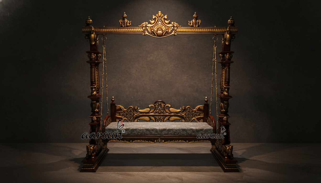 Maharani Inspired Elegant Wooden Jhoola